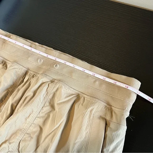 Lululemon Dance Studio Mid-Rise Lined Cropped Pants Khaki Tan 12 - Picture 9 of 11